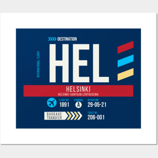 Helsinki (HEL) Airport Code Baggage Tag C Posters and Art